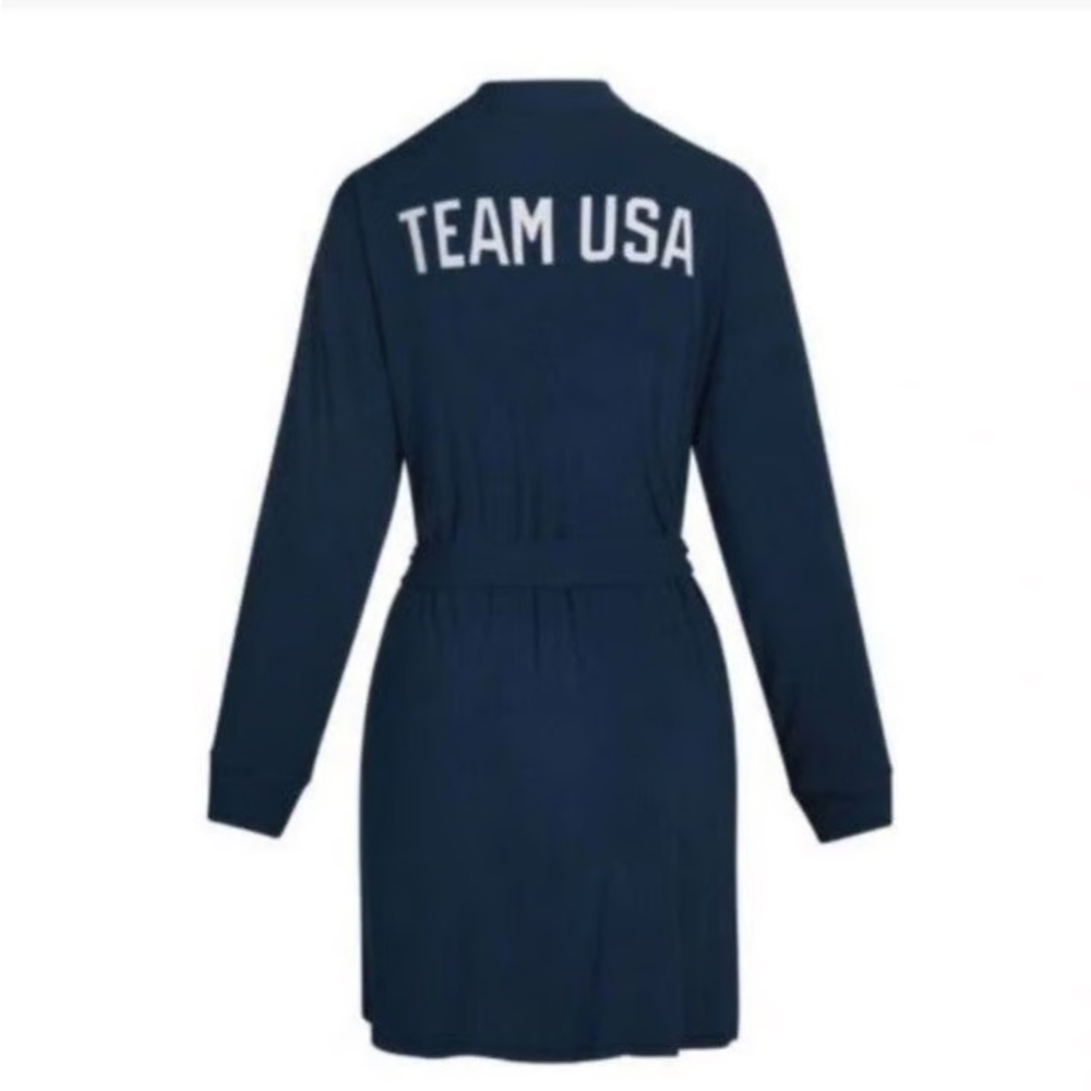 SKIMS Ribbed Blue Robe *missing tie *2 available - Picture 6 of 6